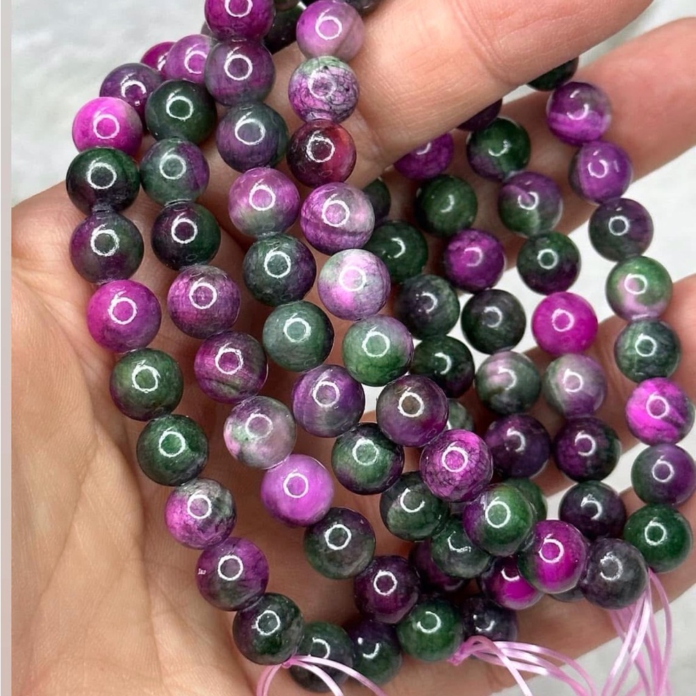 8mm Purple & Green Women’s Bracelet